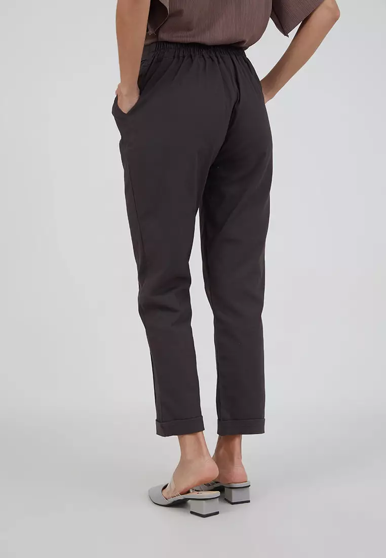 Sophie Maria Collar Pants Dark Grey