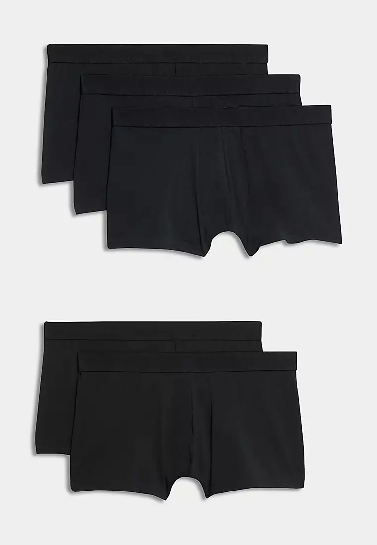 5pk Cool & Fresh Cotton Rich Panjang Pinggulsters