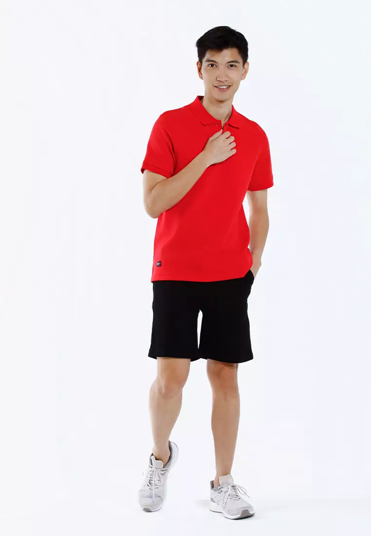 Forest Mens Stretchable Cotton Slim Fit Polo Tee - 23961-51Red