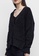 Urban Revivo black Dropped Sleeves V-Neck Knitted Cardigan 61149AA7483A2DGS_3