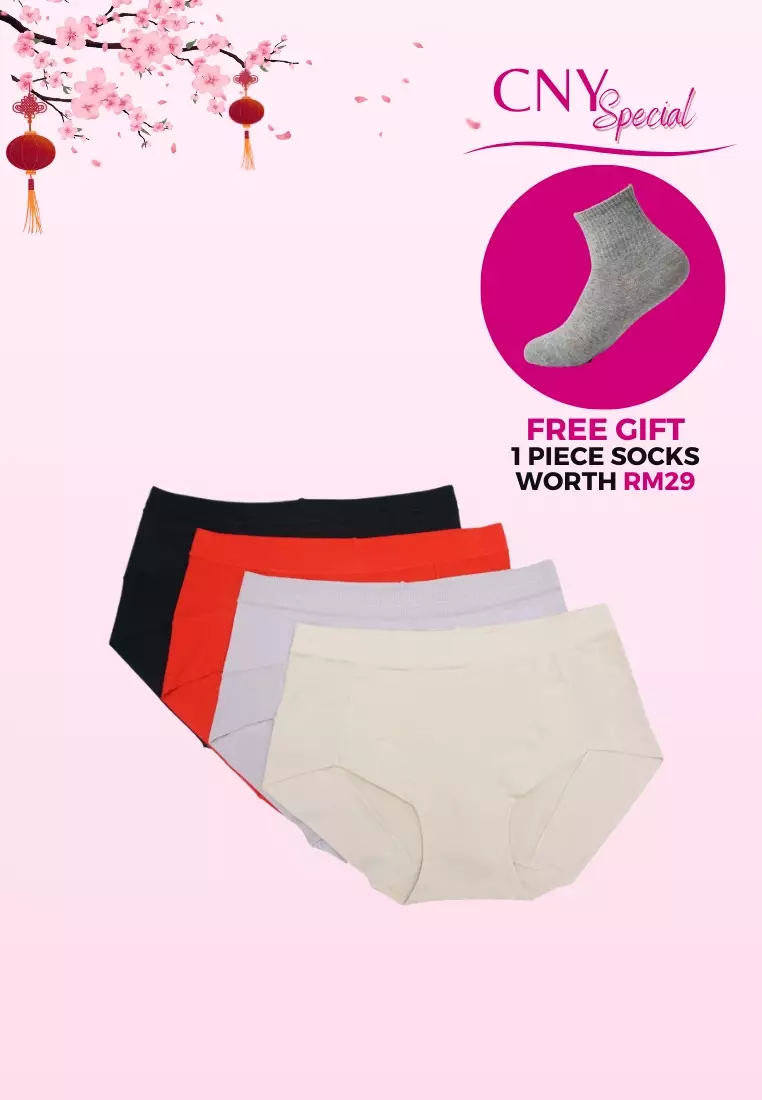 Buy Kiss & Tell 4 Pack Livia Seamless Menstrual Panties Bundle C in Mixed  colour 2024 Online