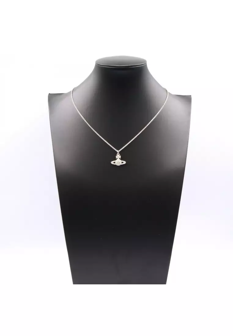 Pre-Loved Vivienne Westwood Grace bus relief necklace necklace others Brass Silver clear