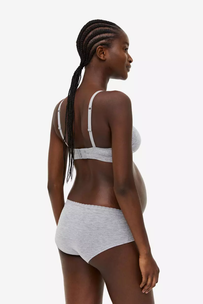 Buy H&M MAMA 2-pack padded nursing bras in Grey Dusty Light 2024 Online