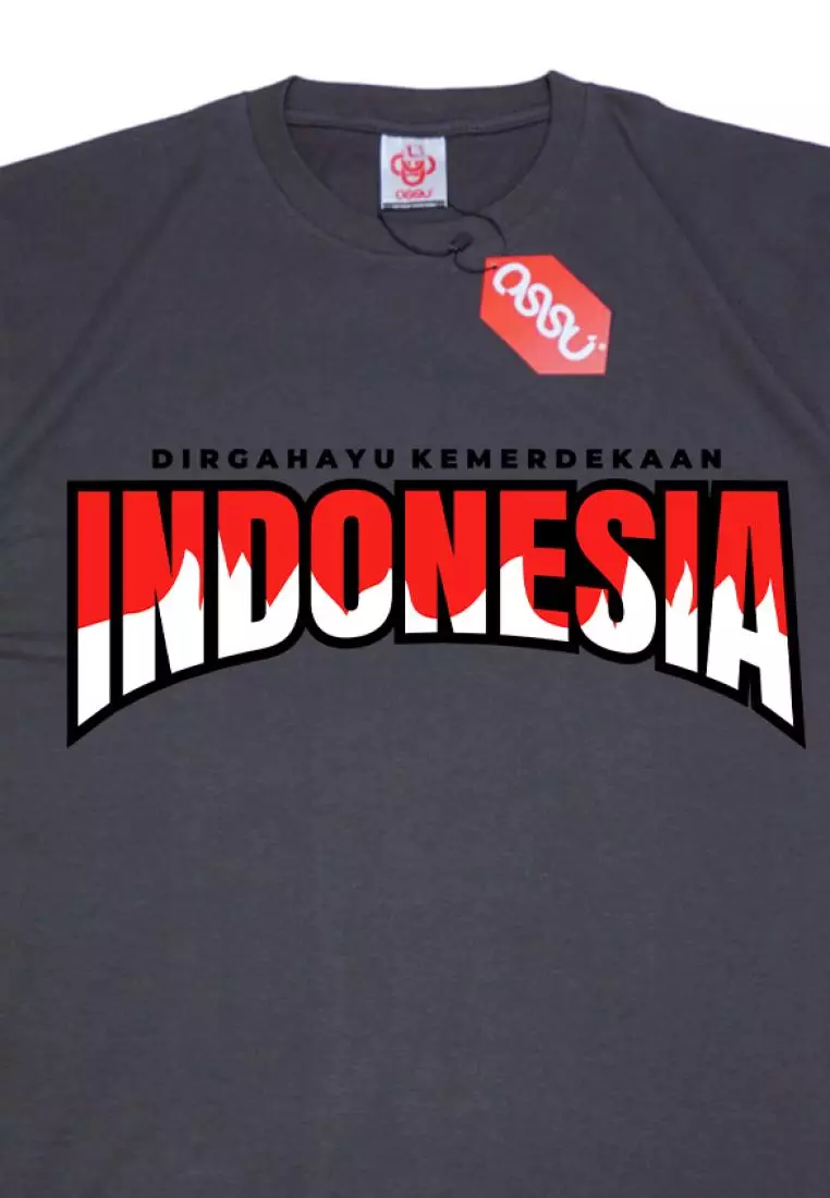OSSU Dirgahayu Kemerdekaan Indonesia Grey Tshirt