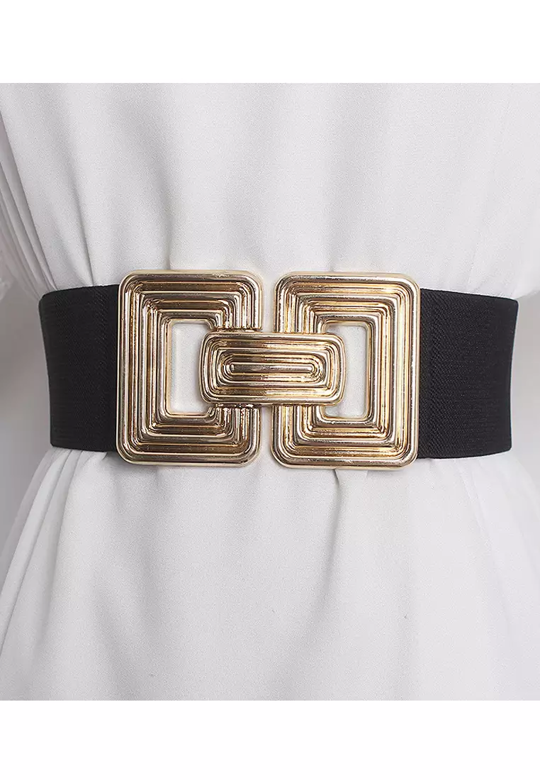 Buy Twenty Eight Shoes Square Buckle Elastic Belt CNL673831077616