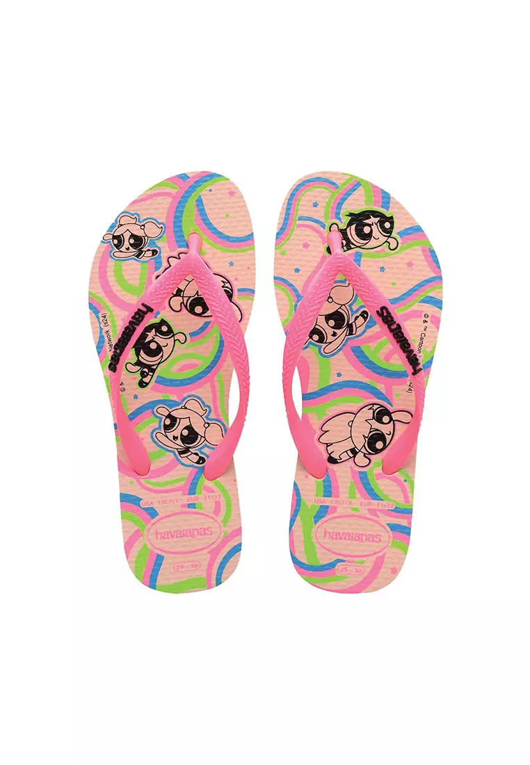 Discount on Havaianas  shoes - SKU: Kids Slim Powerpuff Girls Flip Flops