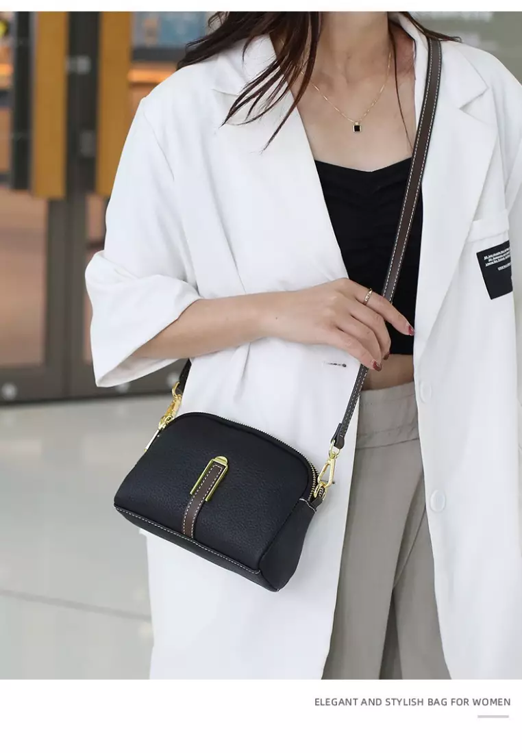 Buy ZITIQUE Head layer cowhide shoulder oblique backpack 2024 Online ZALORA