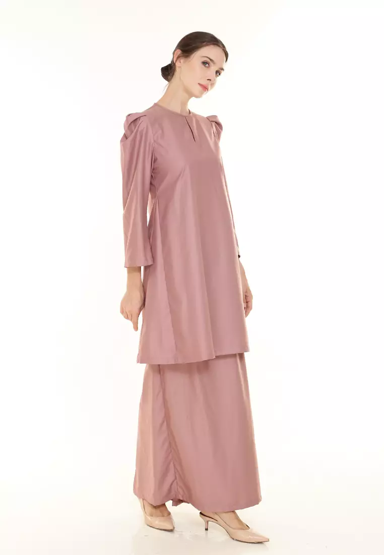 Yarra Kurung Pahang Modern in Dusty Pink