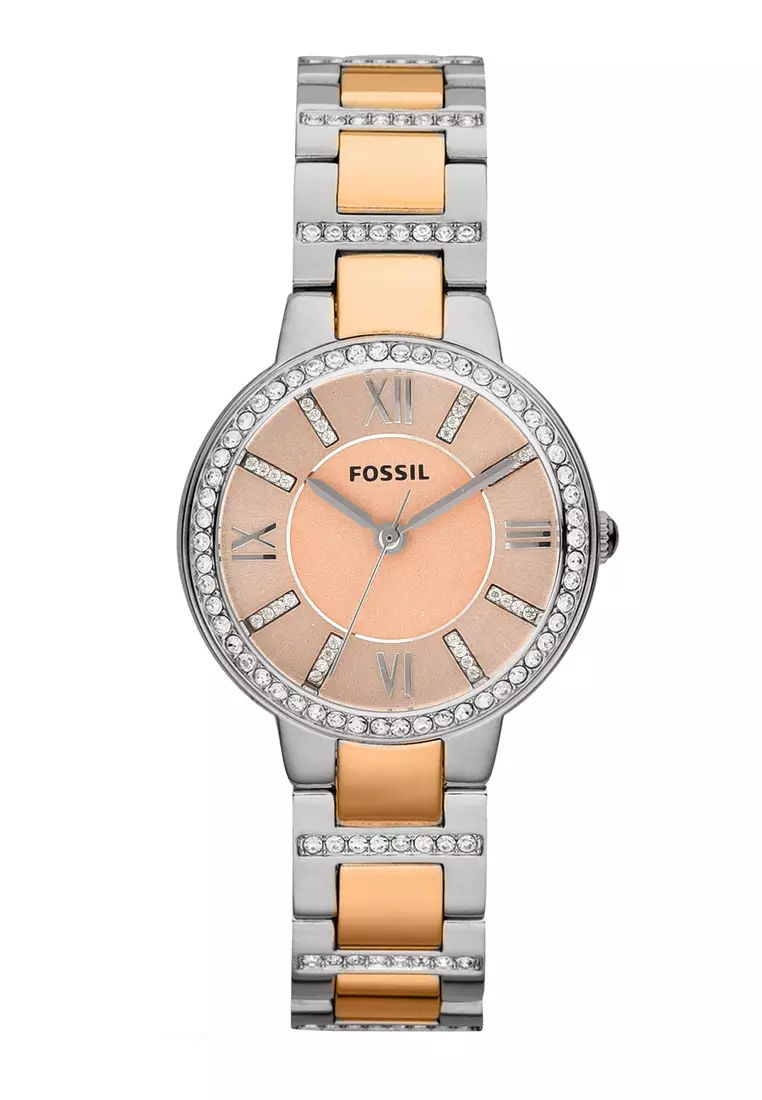 Fossil women's virginia quartz stainless steel on sale dress quartz watch