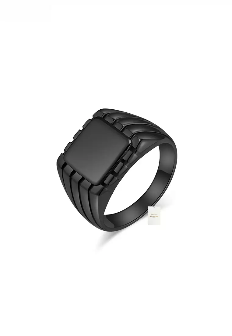 Full black discount ring for men