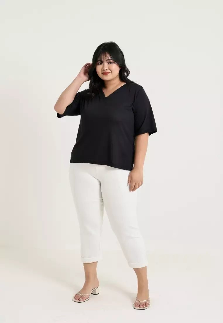 Plus Size Regular Size T Shirt Nava Black