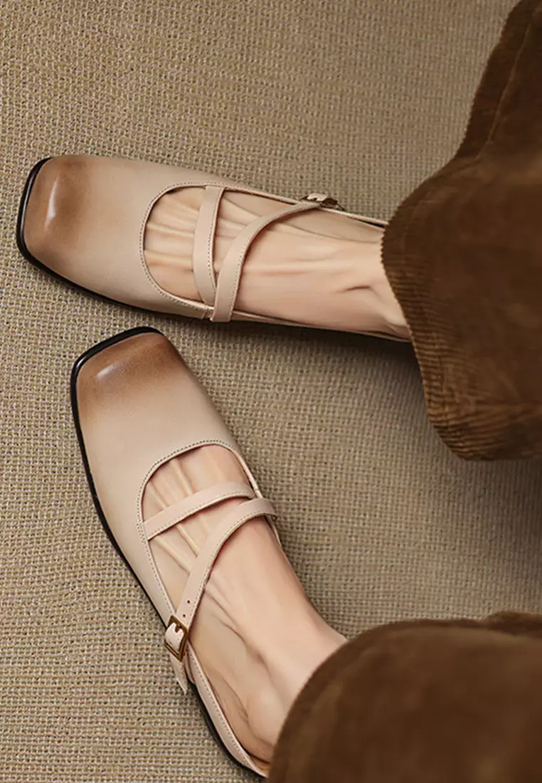 Buy Twenty Eight Shoes VANSA Top Layer Washed Cowhide Buckle Strap