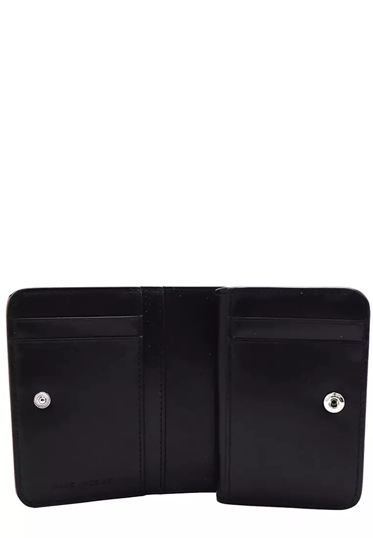 Jumbled Logo Trademarc Mini Compact Wallet - Black/ White 4S4SMP009S02