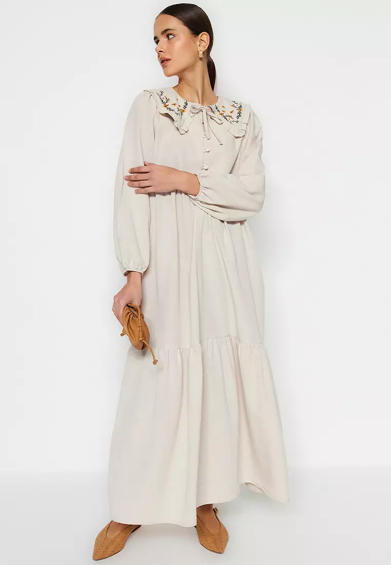 MODEST Tiered Midi Dress