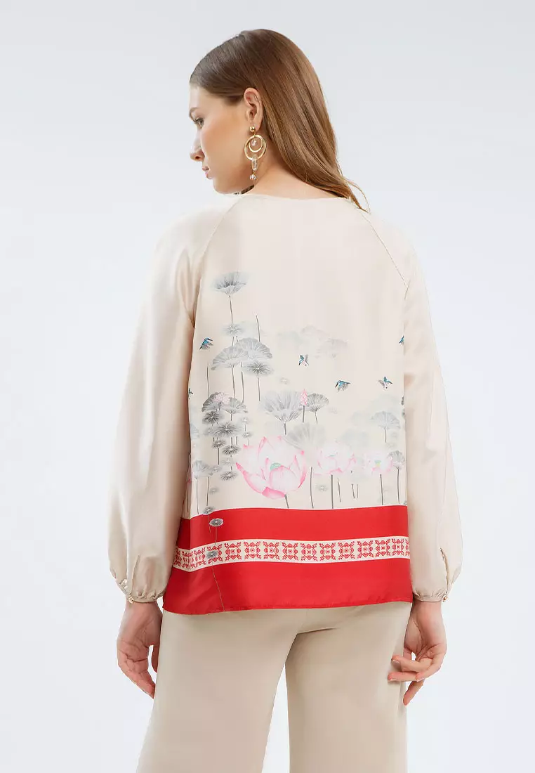 Minimal Shalla Blouse Red Lotus