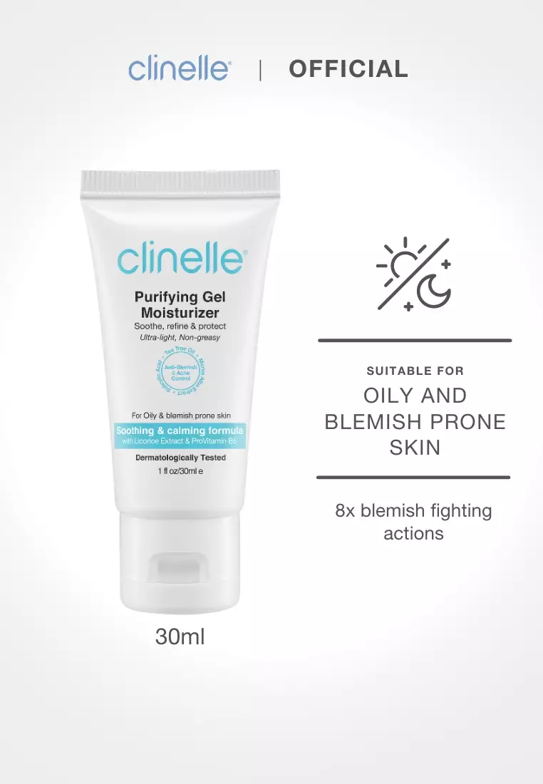 Clinelle purifying gel store moisturizer