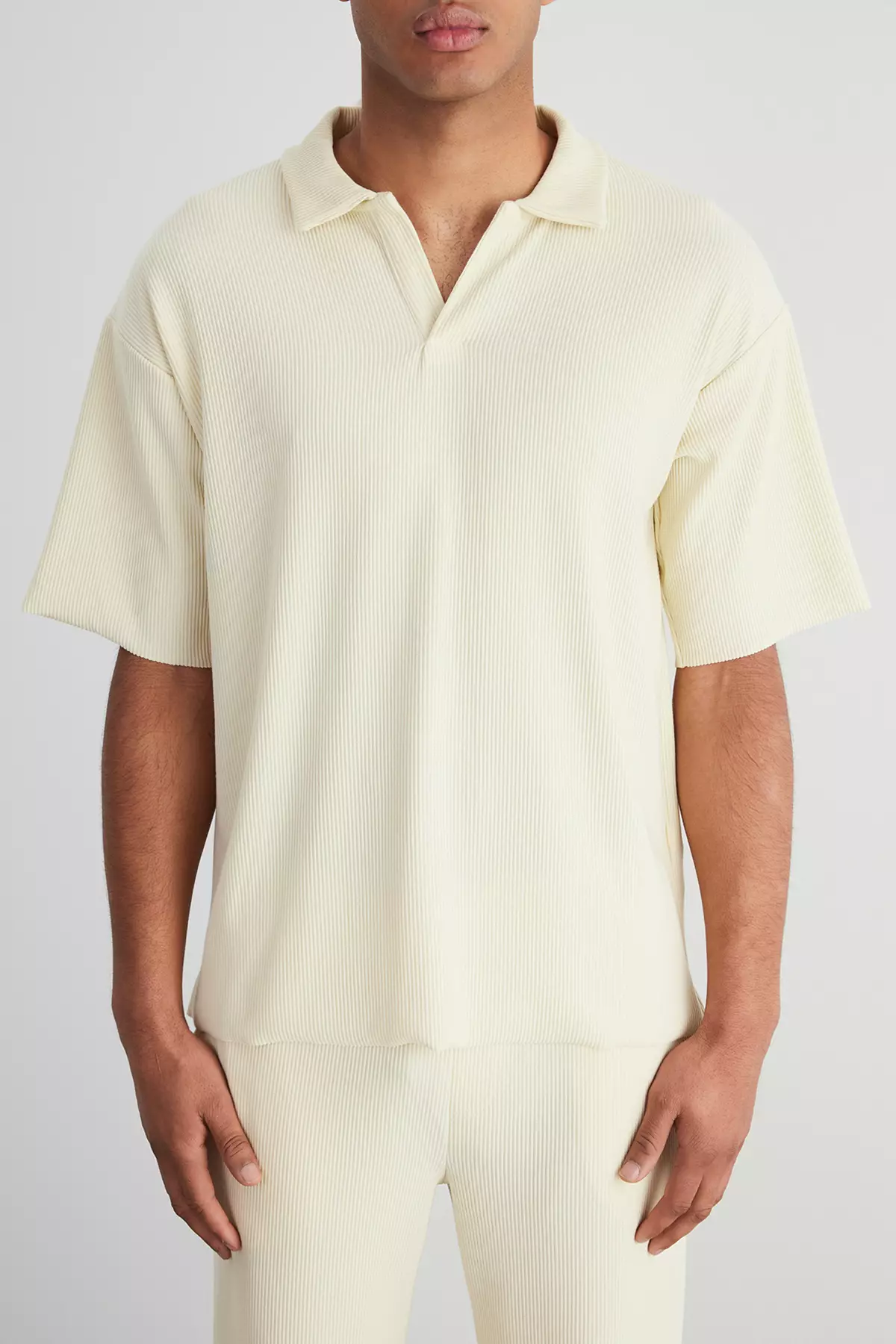 Textured Wrinkle Free Polo Shirt