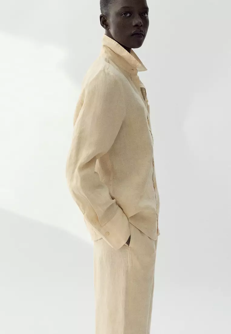 Straight Linen Trousers