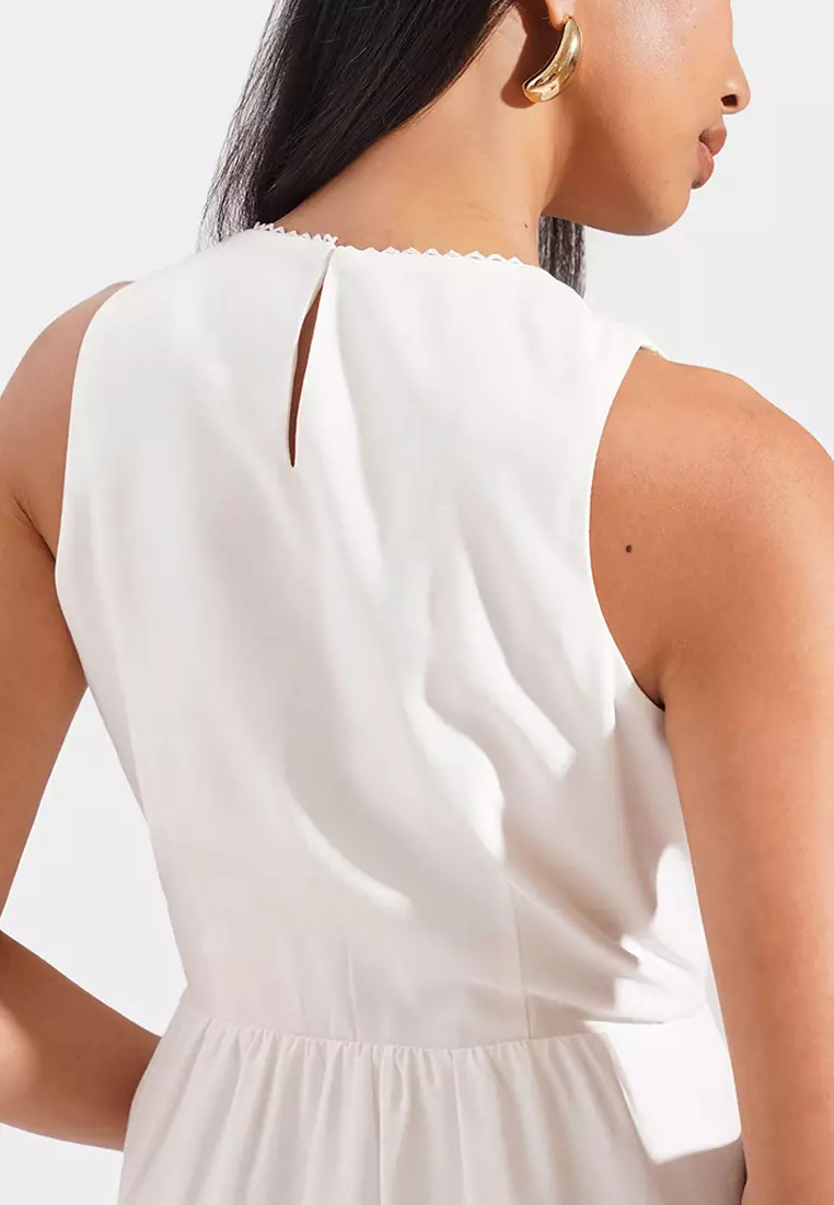 Sleeveless Wrap Midi Dress