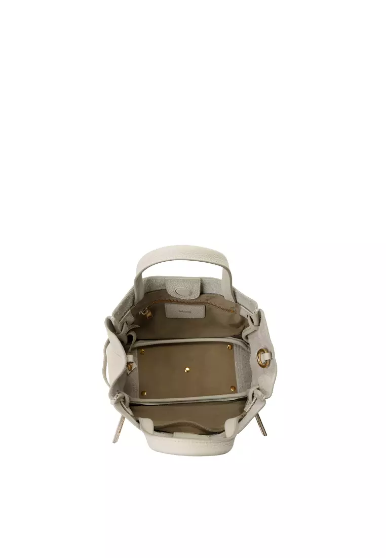 SAOIRSE Belt Soft Structural Shoulder Tote Mini - Cream Beige