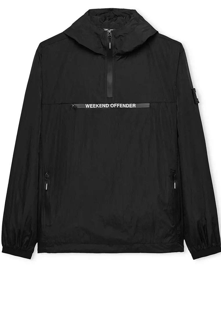 MENS BLACK RANGLIN WO ZIP OVERHEAD JACKET