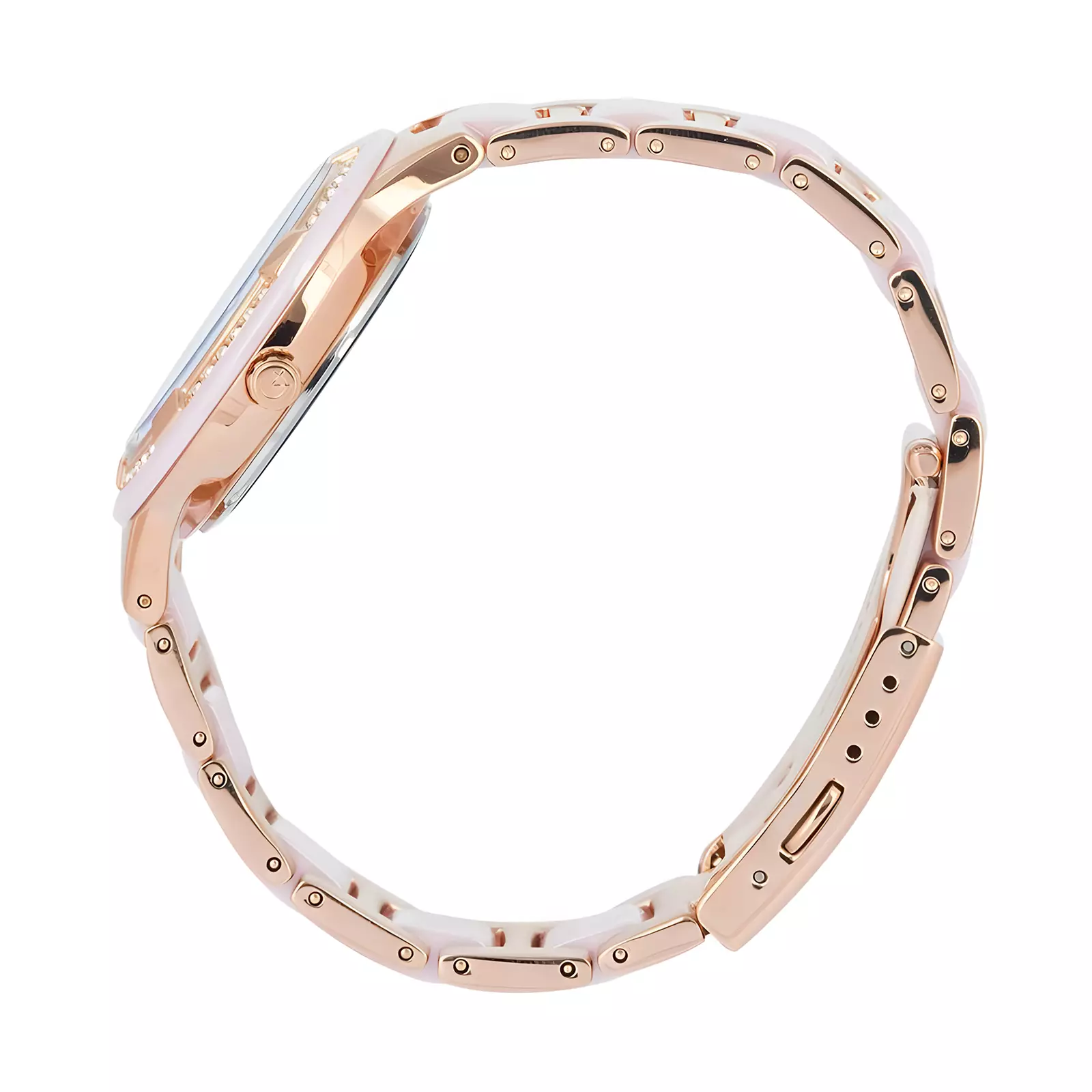 Alexandre Christie Ceramic - Jam Tangan Chronogarph Wanita - Rose Gold Pink - Stainless Steel - 2299 BFBRGPN