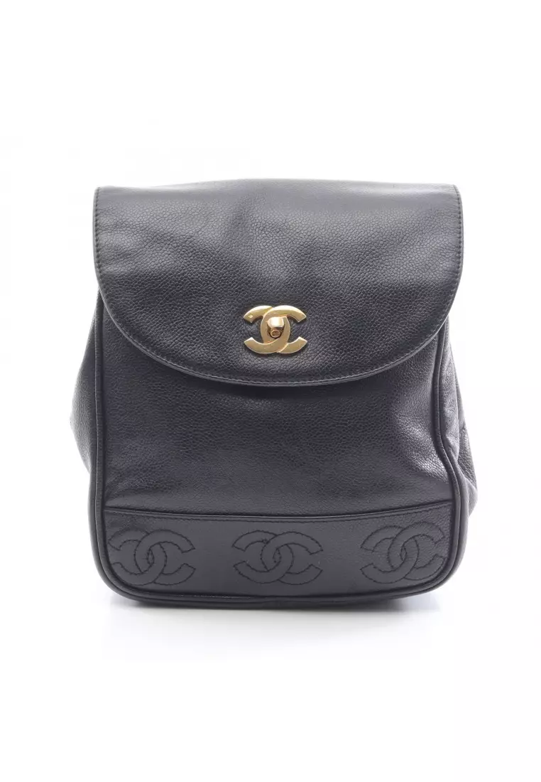 Buy Chanel Pre-Loved Chanel triple coco mark chain Backpack rucksack ...
