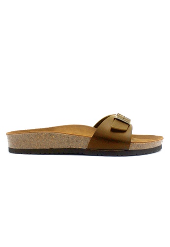 SoleSimple brown Lyon - Camel Leather Sandals & Flip Flops CC4A8SH2BCCB07GS_1
