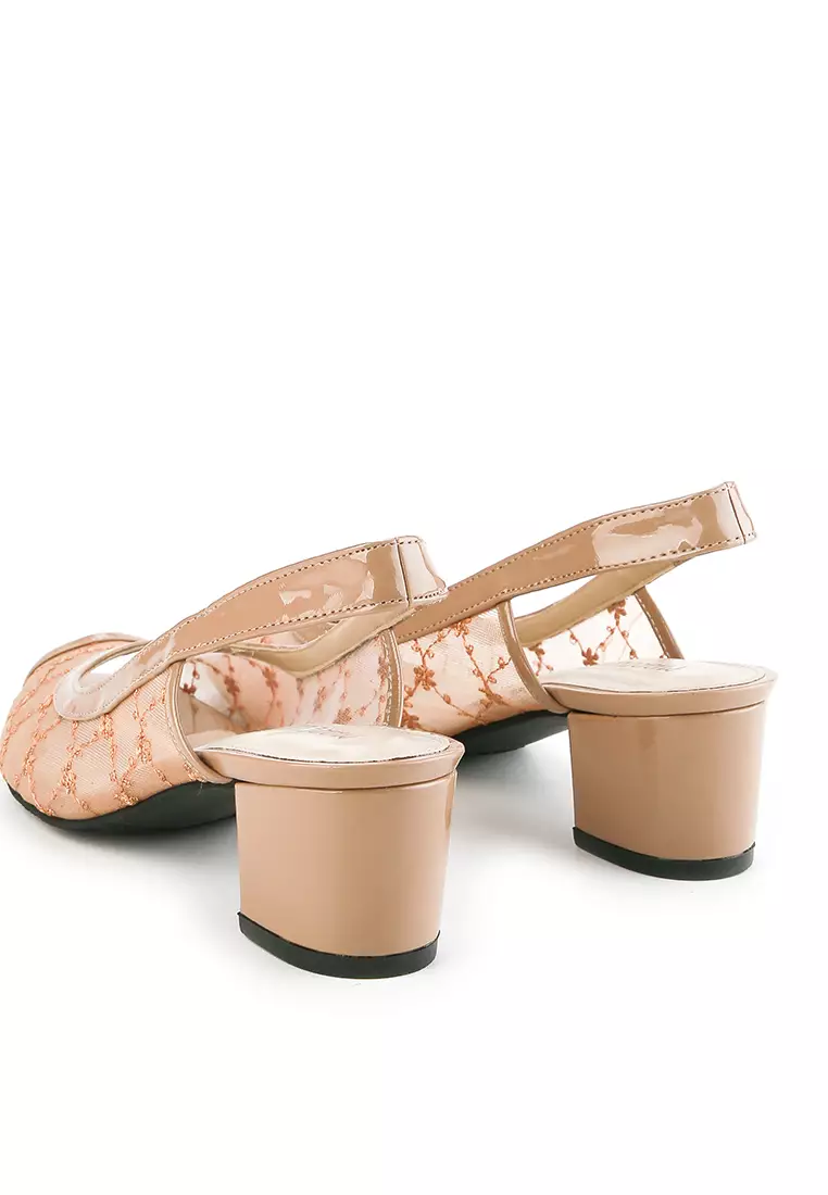 Sena Sepatu Sandal Mesh Wanita Hak 5 cm