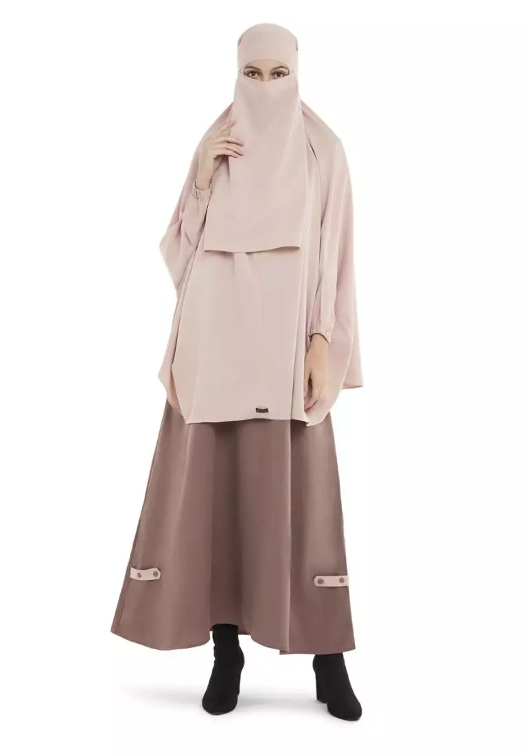 Queenza Zayidan French Khimar Hijab Jumbo Kanza - Dove