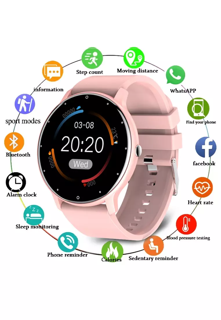 Value Deal - Unisex IOS/Android Pink SmartWatch + 5s PRO MINI TWS wireless earphones + KTV Machine with two microphones