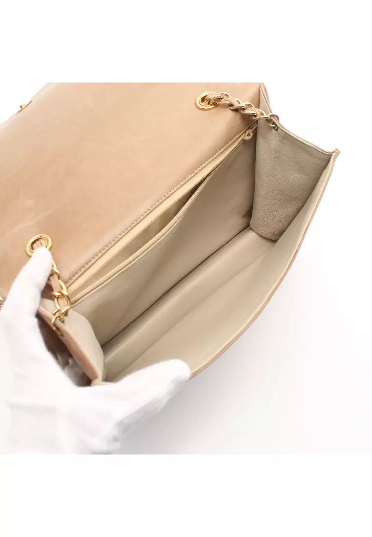Chanel Satin Black Matelasse Gold Chain Shoulder Bag Coco Mark 0022 CHANEL