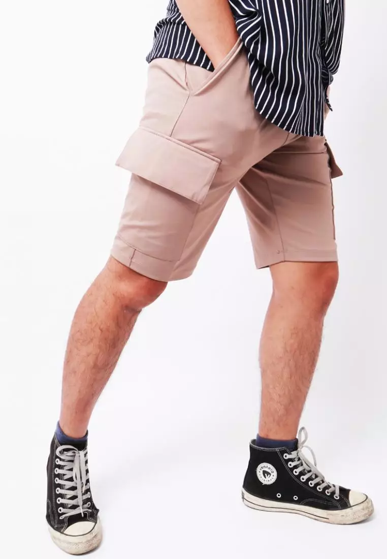Nade Japan NB006 Short Celana Pendek Cargo Four Way Strech Khaki