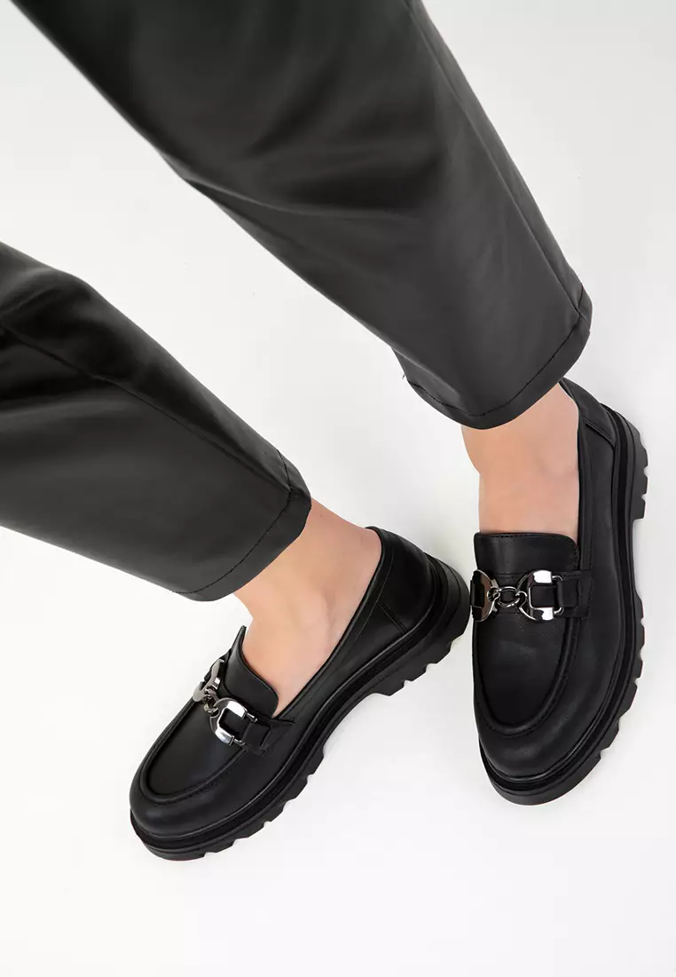 Black Women's Loafer Shoes 20208
