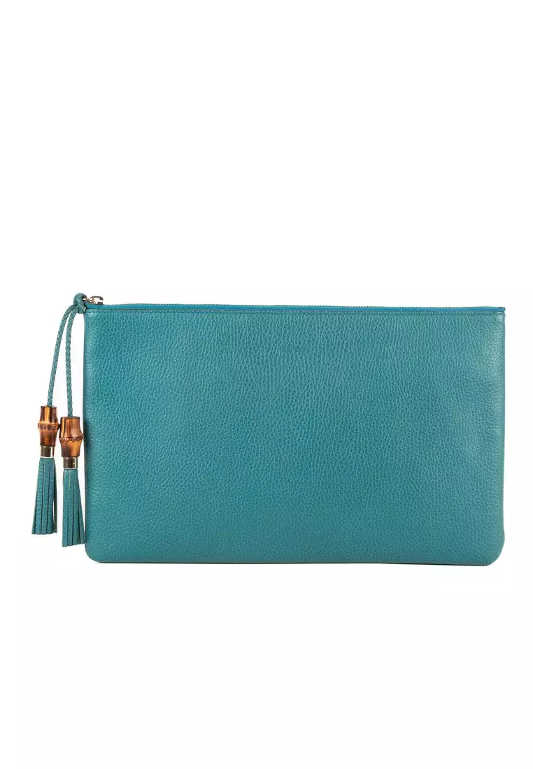 Buy Gucci Pre-Loved Bamboo Braided Tassel Zip Clutch 2026 Online