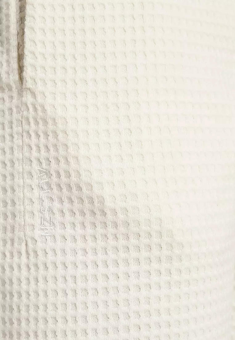 ALL SZN Waffle Knit Open Hem Jogger Pants