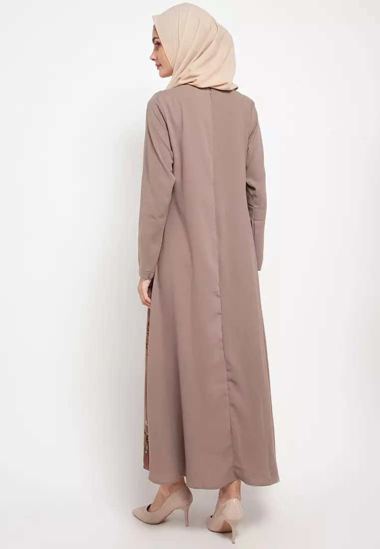 Bean Maxi Dress In Dark Brown Print