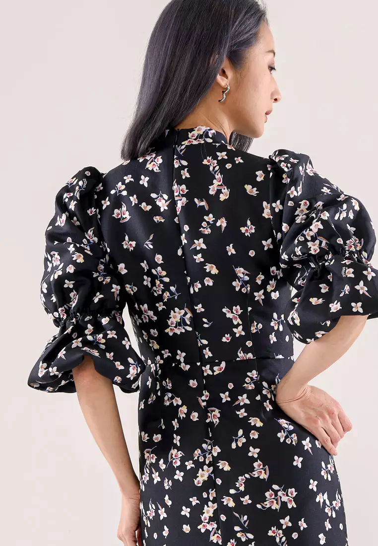 Oriental jacquard shop dress