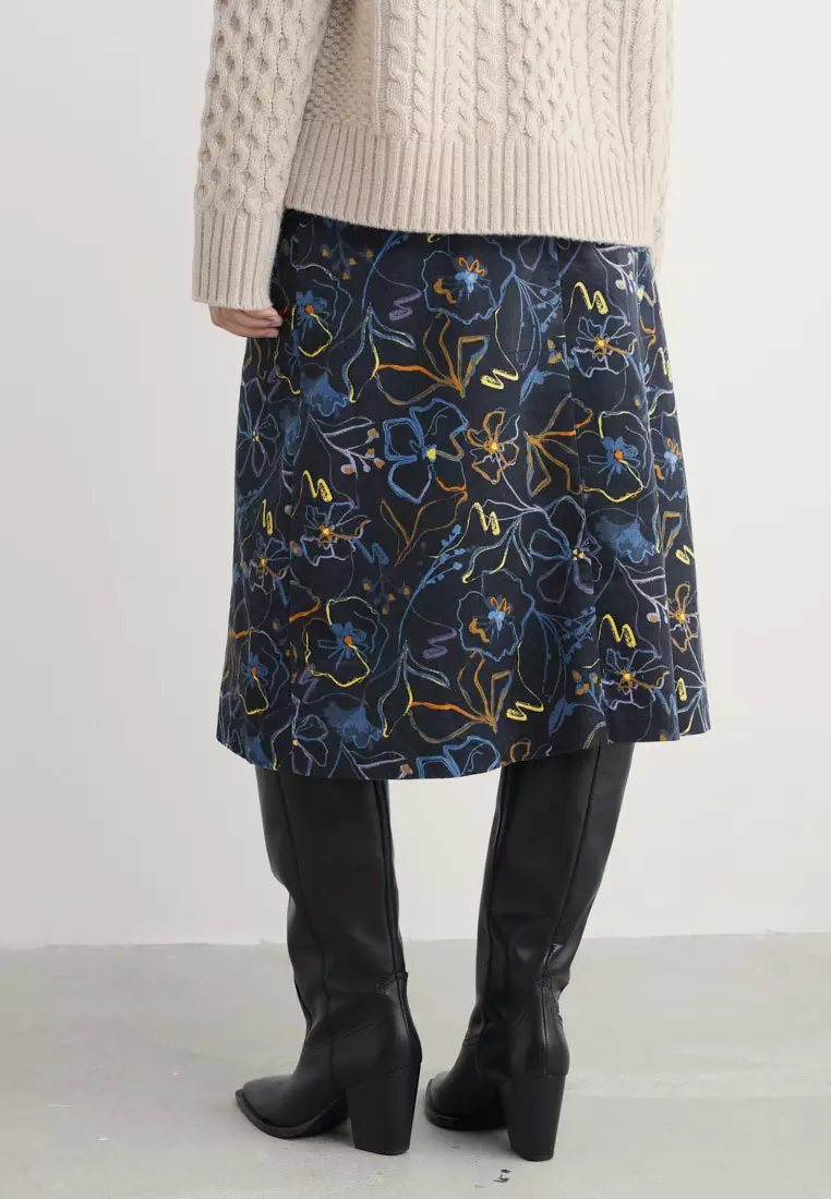 Seasalt Cornwall Navy Forest View Skirt