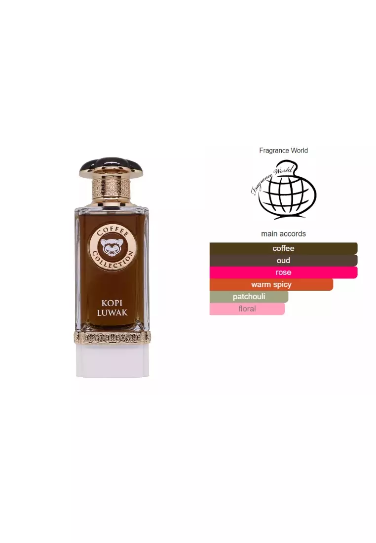 Fragrance World Coffee Collection Kopi Luwak Unisex EDP - 100 ML (Parfum Unisex)