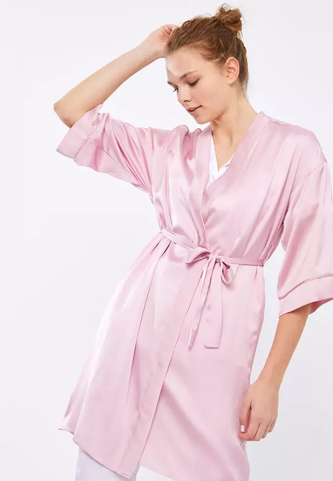 Buy LC WAIKIKI Detailed Satin Dressing Gown 2024 Online | ZALORA