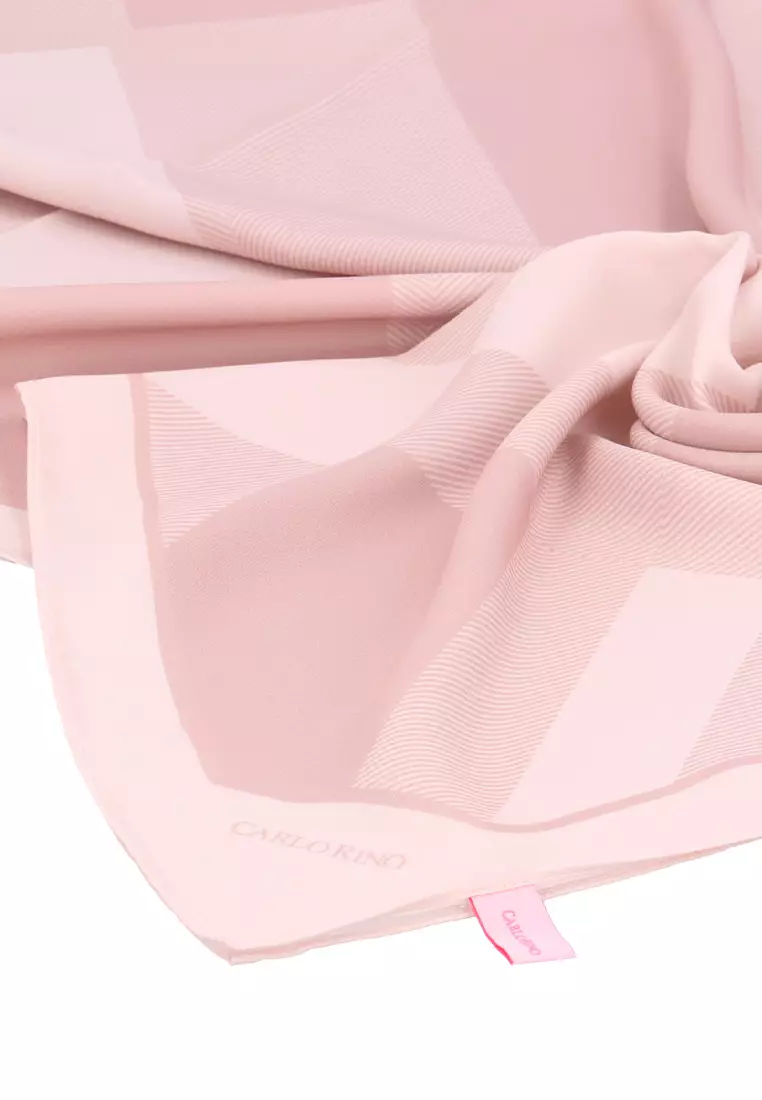 Peach CR Candy Check Scarf