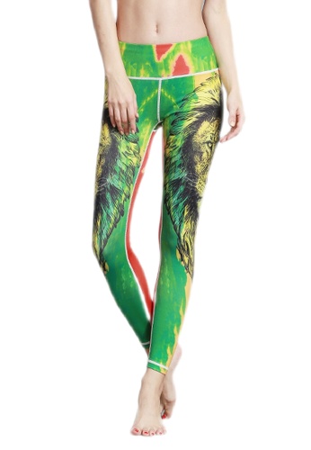 HAPPY FRIDAYS green High Rise Hip Printed Tights ZY47 C9B7AAA065C4A7GS_1