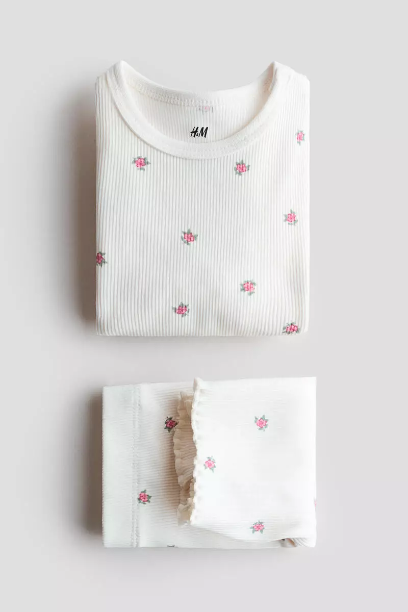2-piece ribbed cotton set