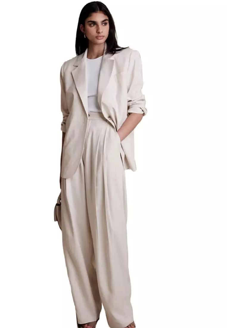 Ribbed Elbow-Sleeve T-Shirt