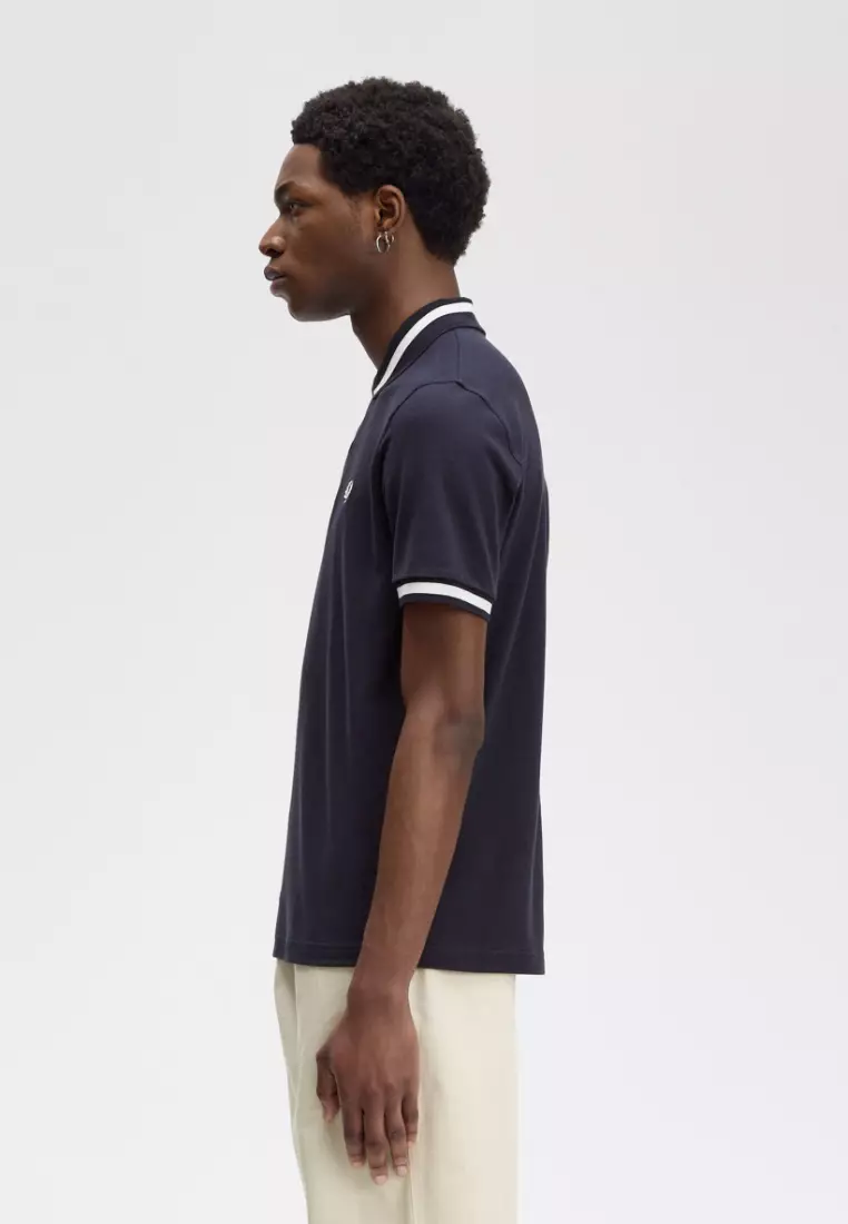 Fred Perry M2 Single Tipped Fred Perry Shirt (Navy / Snow White)