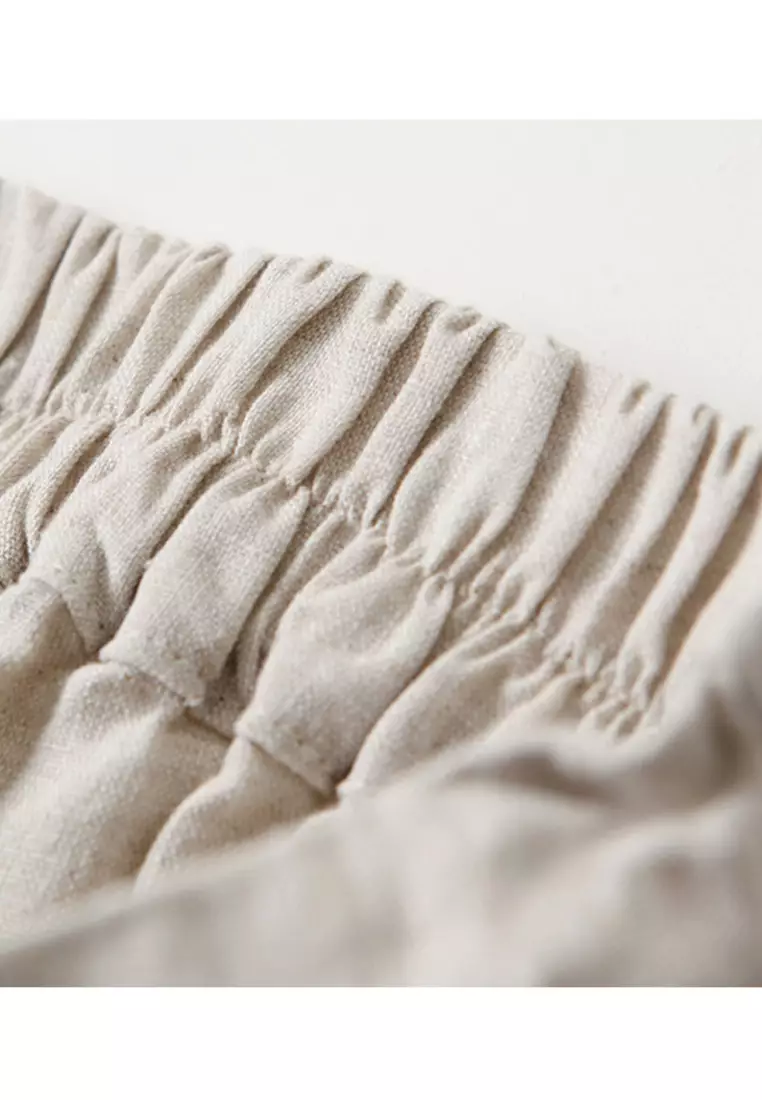 Pituitary Sensation Cotton-flax Wide-legged Pants RZ9032