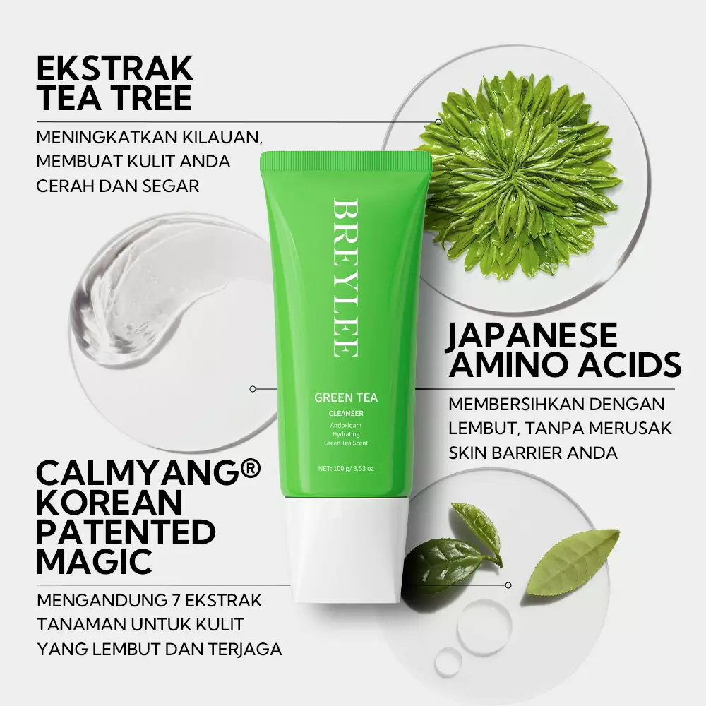 BREYLEE Facial Cleanser - Green Tea (100g)