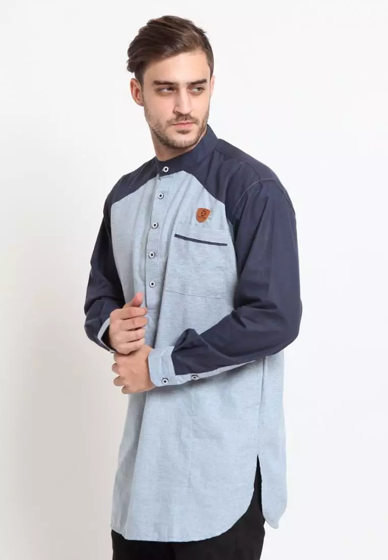 Zayidan Baju Koko Gamis Muslim Pria Zahir - Bluesky