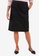 LC Waikiki black Women Elastic Waist Plain Detailed Skirt 89C17AAB0C848DGS_1